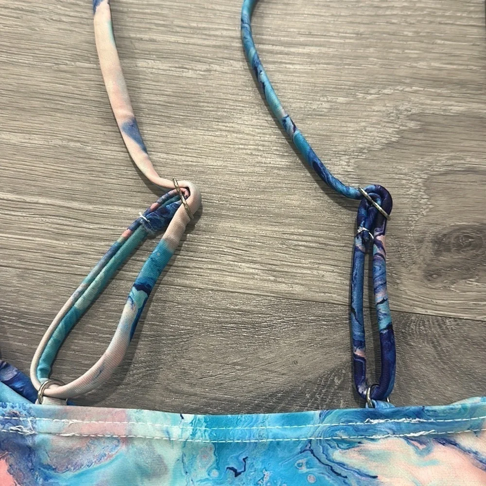 Tye Die Bikini Top Women’s Swim Bathing Suit Size Large